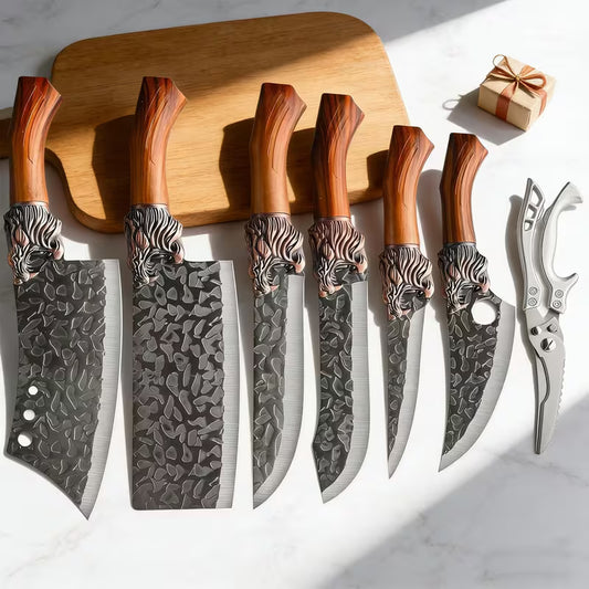 Professional Forged Stainless Steel Knife Set (7-Piece)