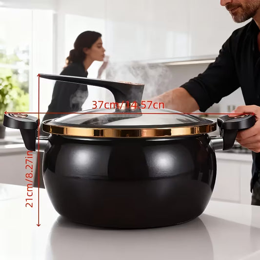 8.45 QT Non-Stick Soup Pot with Twist-Lock Handle