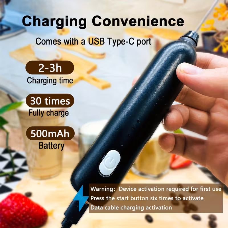 Rechargeable Handheld Electric Frother And Mixer