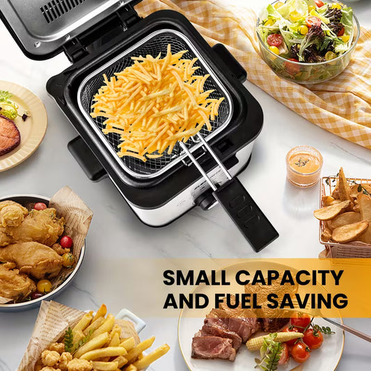 1500W Household Deep Fryer with Adjustable Temperature