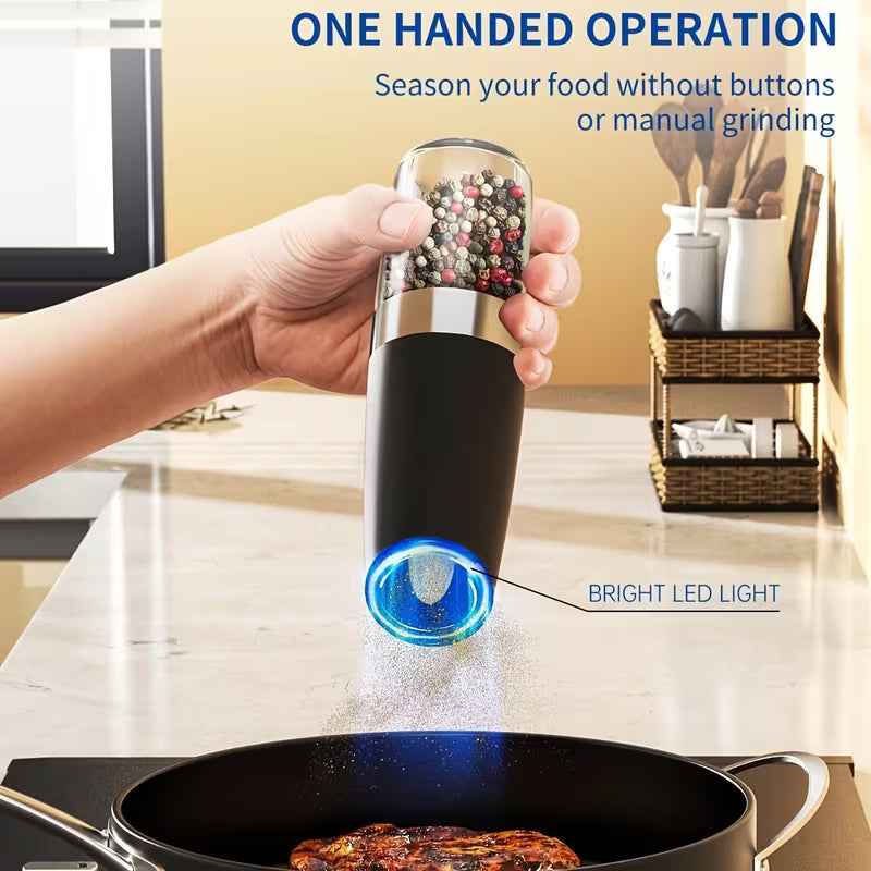 Electric Salt And Pepper Mill, Powerful Pepper Grinder