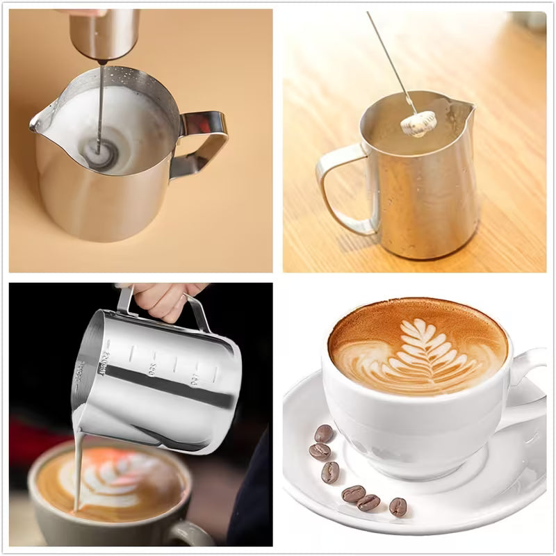 Rechargeable Stainless Steel Milk Frother.