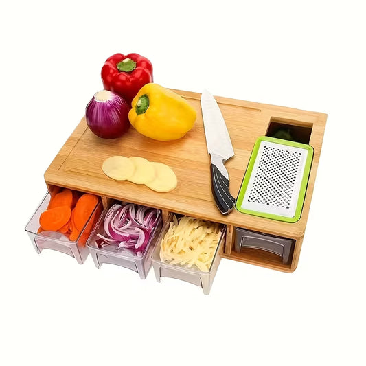 Bamboo Cutting Board with Storage