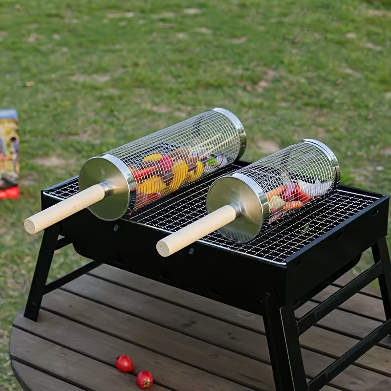 3pcs Includes (1 BBQ Cage + 2 Hook)