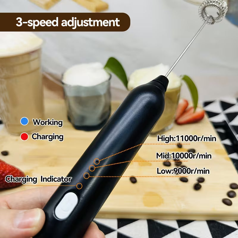 Rechargeable Handheld Electric Frother And Mixer