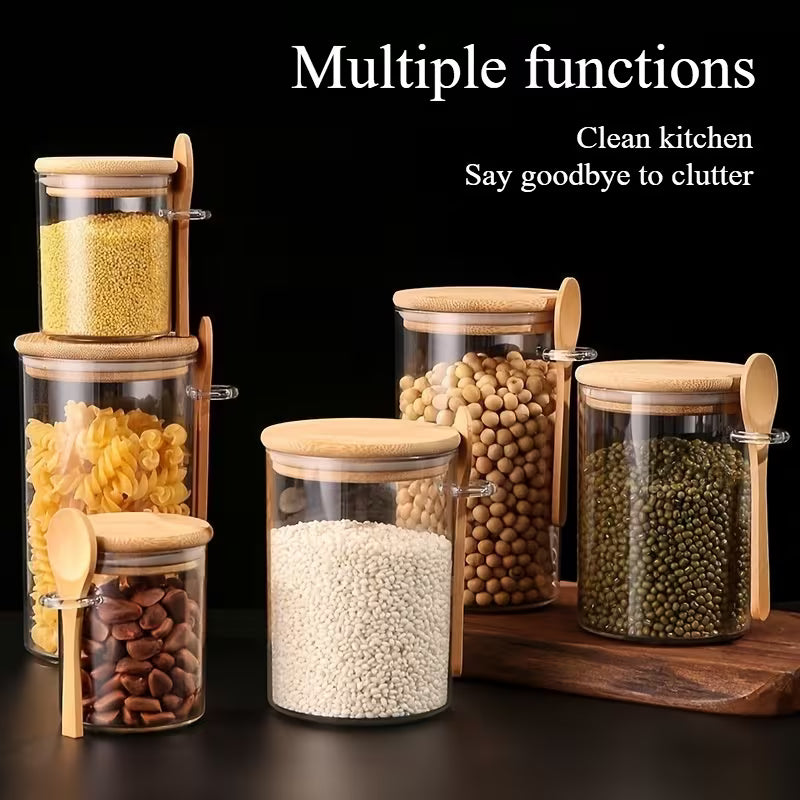 3pcs Set (1 Containers And 1 Lids And 1 Spoons)