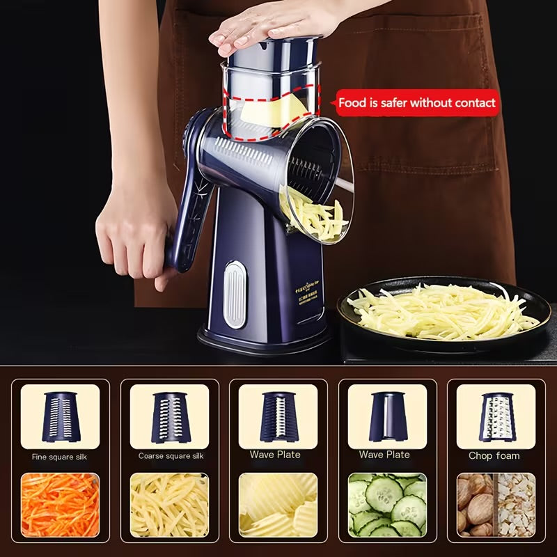 Multi-Functional Hand-Cranked Vegetable Slicer -