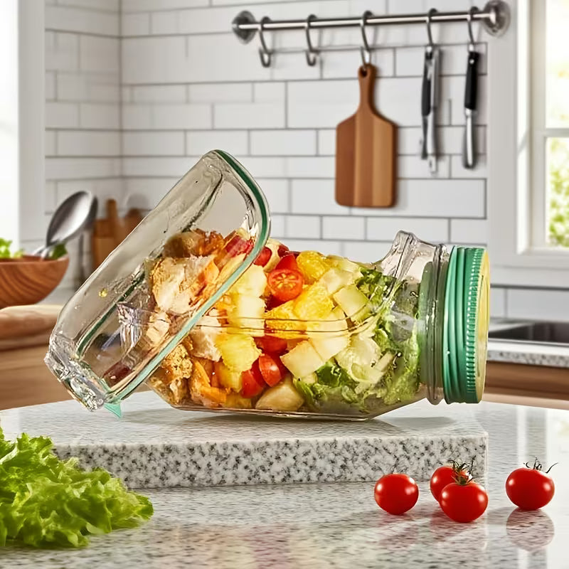 New Salad Jar with Side Opening