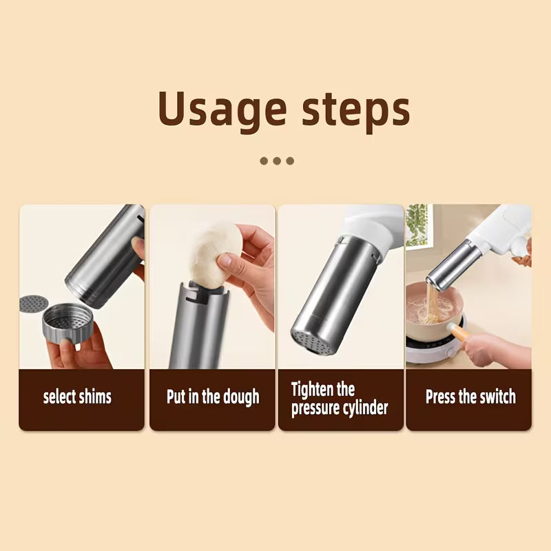 Heavy-Duty Cordless Manual Pasta Maker Machine