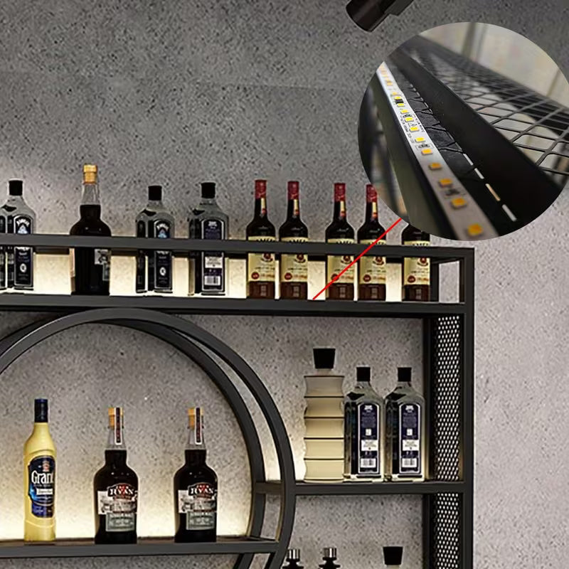Wall Mounted Glass Holder, 3-Tier Drink Storage Shelf