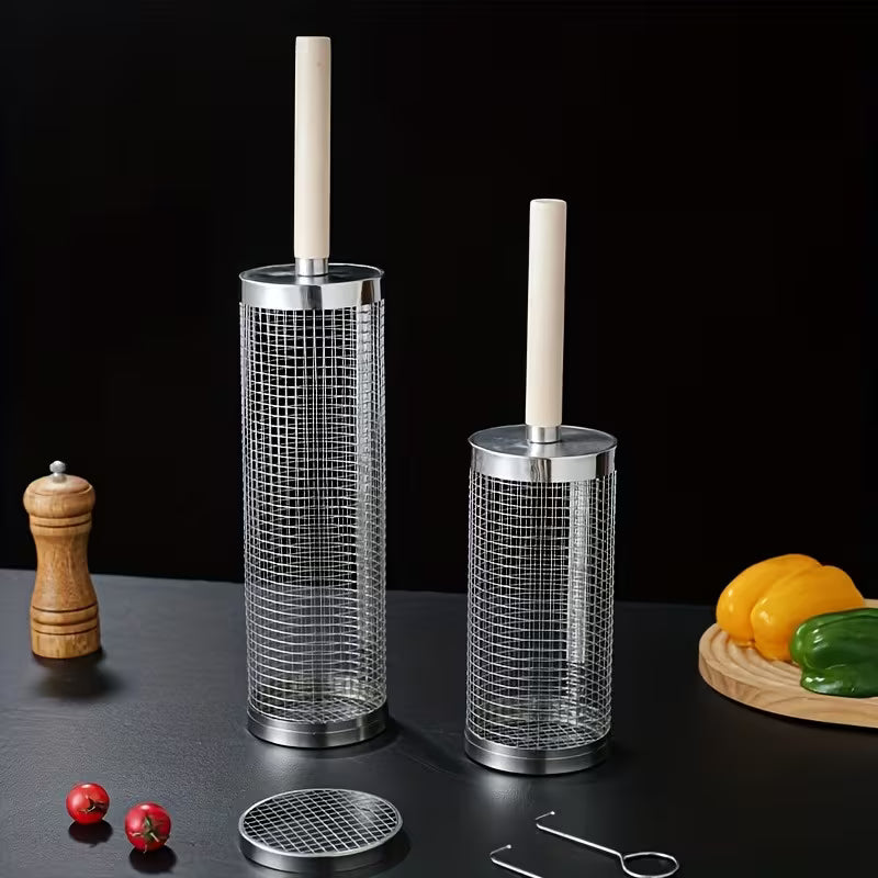 3pcs Includes (1 BBQ Cage + 2 Hook)
