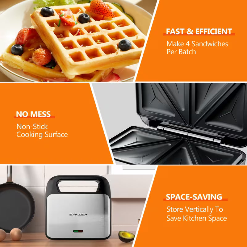 3-in-1 Breakfast Maker, Interchangeable