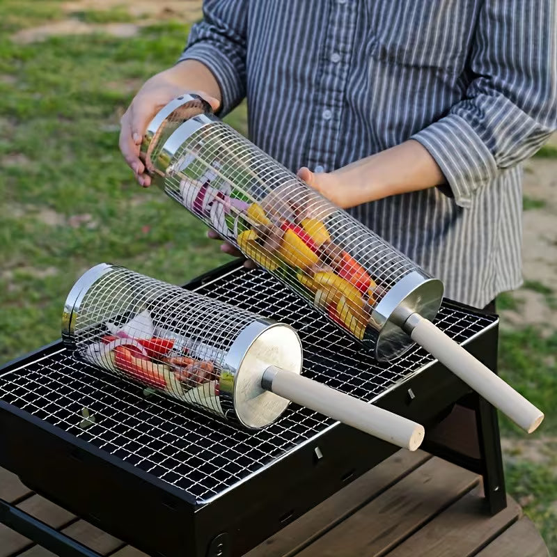 3pcs Includes (1 BBQ Cage + 2 Hook)