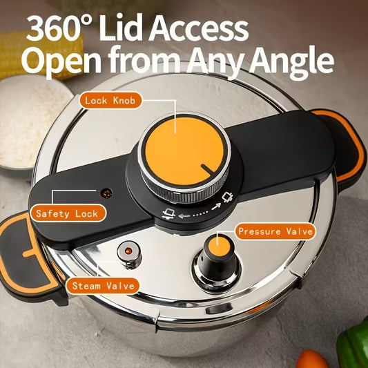 Commercial-Grade Stainless Steel Pressure Cooker