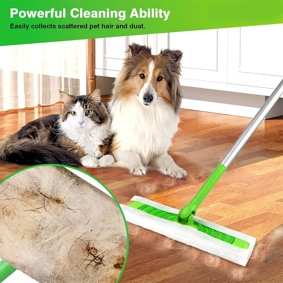 Heavy-Duty Disposable Mop Cloth Refills – 100/200PCS Universal Floor Cleaning Pads