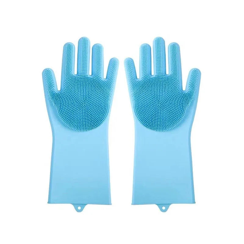 Silicone Scrubbing Cleaning Gloves