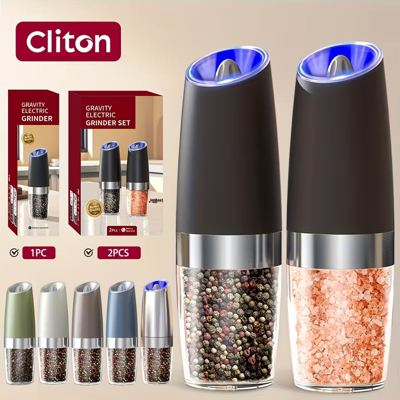 Electric Salt And Pepper Mill, Powerful Pepper Grinder