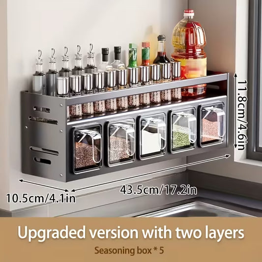 Container Kitchen Seasoning Storage Rack