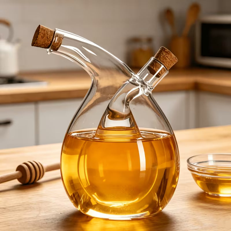 Seasoning Bottle Kitchen Storage Glass Oil Dispenser