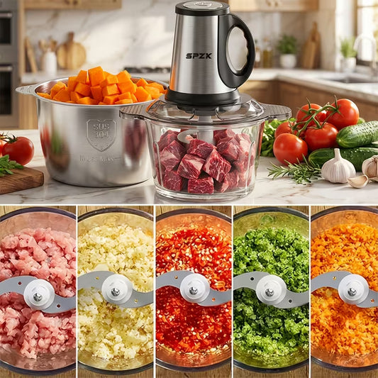 2-Bowl Food Chopper with Dual Blades