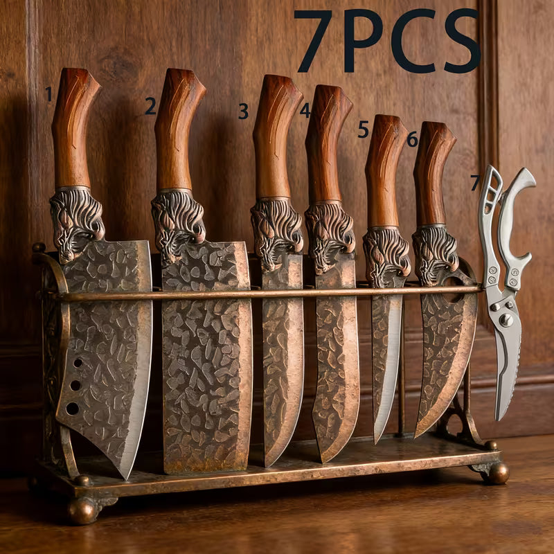 Professional Forged Stainless Steel Knife Set (7-Piece) - Kitchen Nest