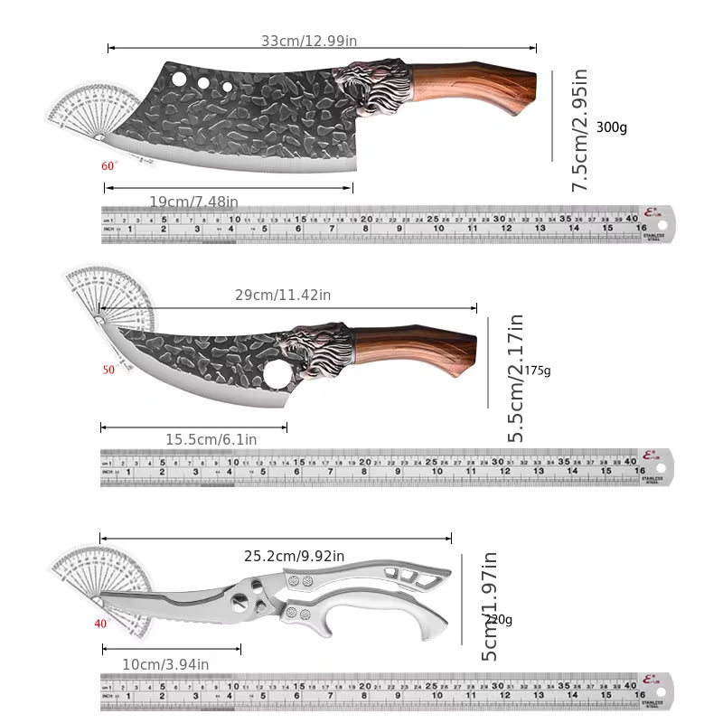 Professional Forged Stainless Steel Kitchen Knife Set(7pcs)